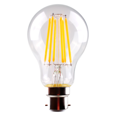 LED LAMP 8W BC NDL CLEAR DIM.      B2/1